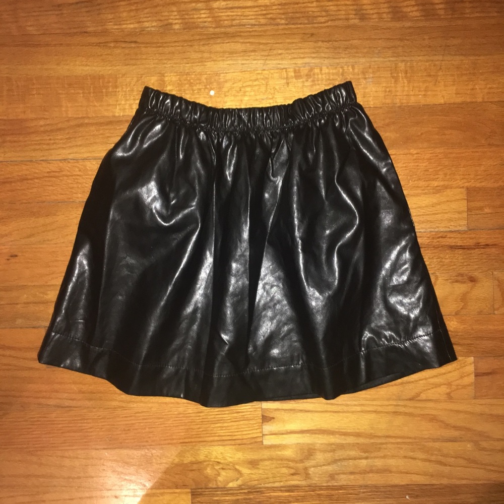 Pleather skater skirt